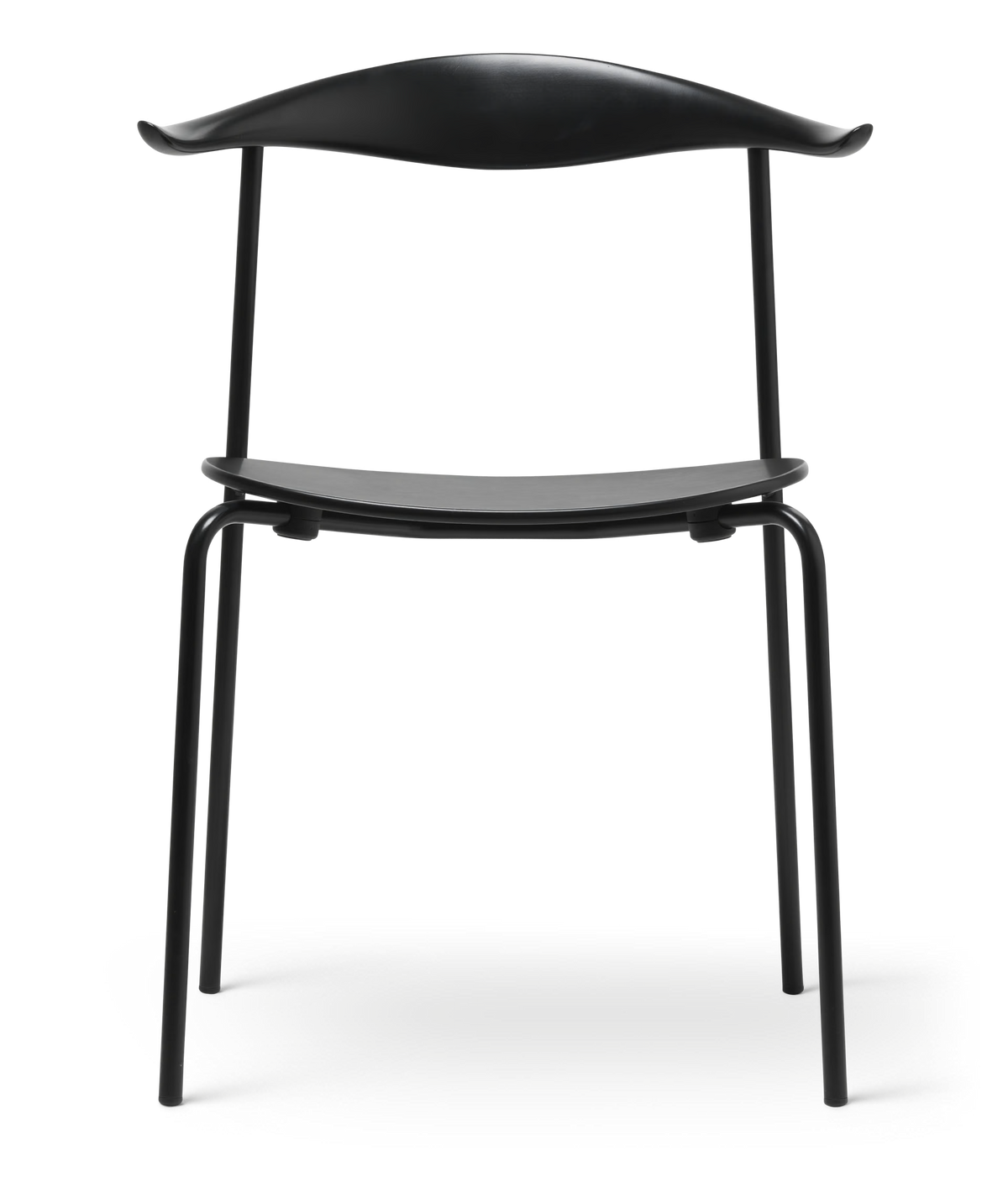 Sedia CH88 Carl Hansen & Søn di design nero opaco, struttura in metallo, stile premium per interior design